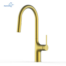 Hot Sale Deck Mounted Hot and Cold Mixer Tap Brushed Gold Kitchen Faucet